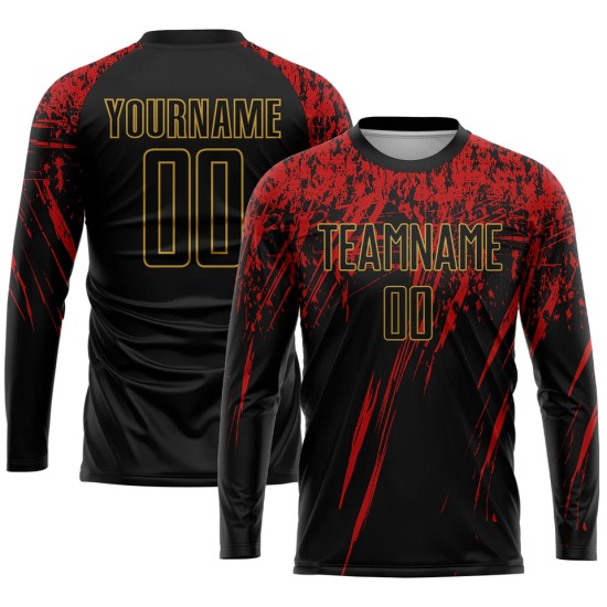 Wholesale custom-designed 100% polyester sublimation men’s long-sleeve football shirts Wholesale custom-designed 100% polyester sublimation men’s long-sleeve football shirts