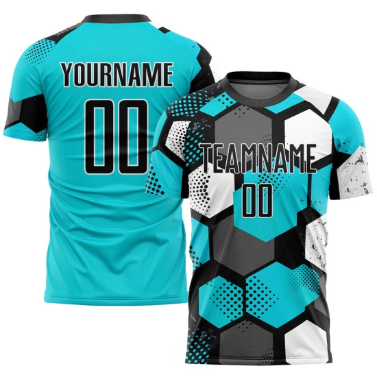Custom men's printed logo football jersey – quick-dry, breathable uniform with team name, short-sleeve for adults