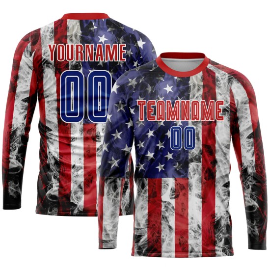 Wholesale custom-designed 100% polyester sublimation men’s long-sleeve football shirts Wholesale custom-designed 100% polyester sublimation men’s long-sleeve football shirts