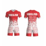 Factory-direct high-quality Thai sublimation club football training sets – best red-black football sportswear