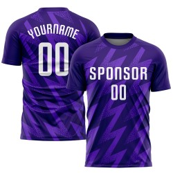 Jersey Purple White Soccer Custom Uniform Sublimation
