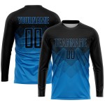 Jersey Uniform Blue Black Sublimation Soccer Custom Jersey Uniform Blue Black Sublimation Soccer Custom