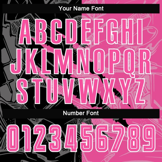 Pattern Uniform Pink Graffiti Custom Soccer Scratch Sublimation Black-White Jersey Pattern Uniform Pink Graffiti Custom Soccer Scratch Sublimation Black-White Jersey