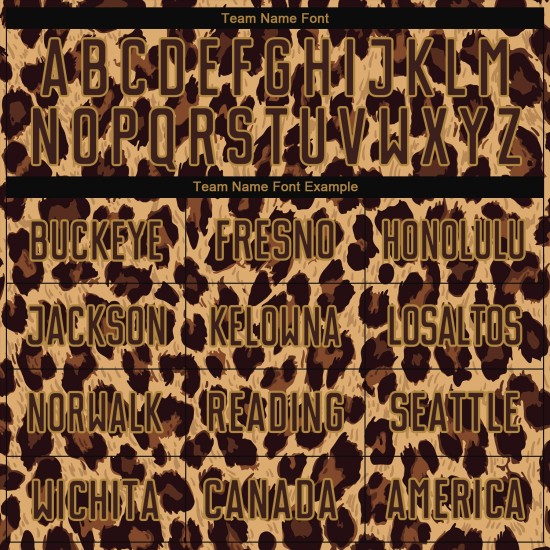 Brown Leopard Soccer Brown-Old Uniform Jersey Gold Custom Sublimation Brown Leopard Soccer Brown-Old Uniform Jersey Gold Custom Sublimation