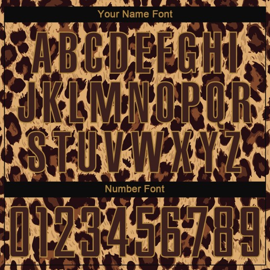 Brown Leopard Soccer Brown-Old Uniform Jersey Gold Custom Sublimation Brown Leopard Soccer Brown-Old Uniform Jersey Gold Custom Sublimation