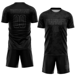 Gray Jersey Black Uniform Soccer Sublimation Custom Gray Jersey Black Uniform Soccer Sublimation Custom